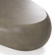 Denny - Modern Grey Concrete Large Oval Coffee Table — view 3