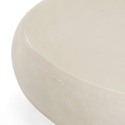 Denny - Modern Beige Fiberform Oval Coffee Table — view 4