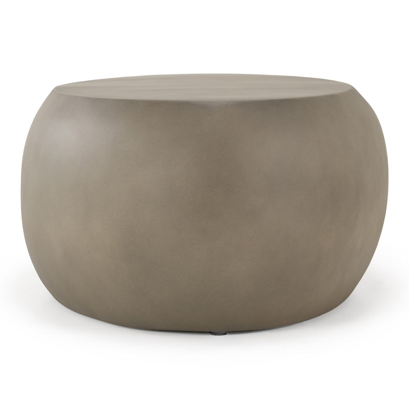 Denny - Modern Grey Fiberform Oval Coffee Table — view 2