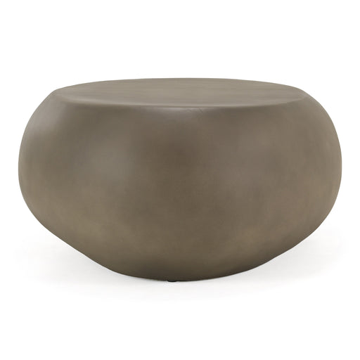Denny - Modern Grey Fiberform Large Oval Coffee Table — view 2