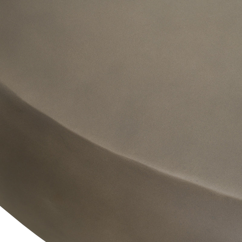 Denny - Modern Grey Fiberform Large Oval Coffee Table — view 3