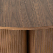 Depew - Mid-Century Modern Walnut Round Dining Table — view 3