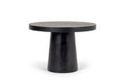 Desoto - Modern Black Concrete Round Dining Table — view 2