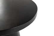 Desoto - Modern Black Concrete Round Dining Table — view 3