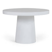 Desoto - Modern White Concrete Round Dining Table — view 5