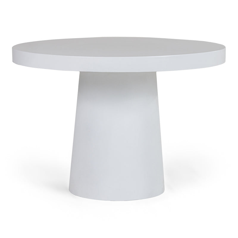 Desoto - Modern White Concrete Round Dining Table — view 5