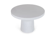 Desoto - Modern White Concrete Round Dining Table — view 3