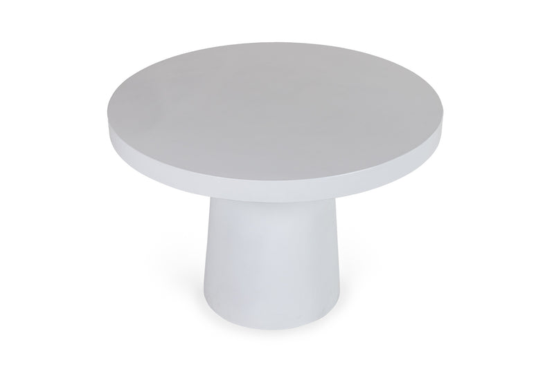 Desoto - Modern White Concrete Round Dining Table — view 3