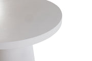 Desoto - Modern White Concrete Round Dining Table — view 4