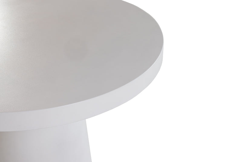 Desoto - Modern White Concrete Round Dining Table — view 4