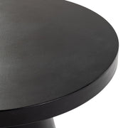 Desoto - Modern Black Concrete Round Coffee Table — view 4