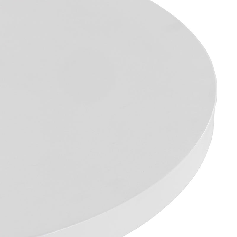 Desoto - Modern White Concrete Round Coffee Table — view 3