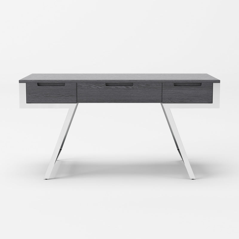 Dessart - Modern Elm Grey Office Desk — view 2
