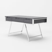 Dessart - Modern Elm Grey Office Desk — view 3