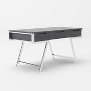 Dessart - Modern Elm Grey Office Desk — view 4