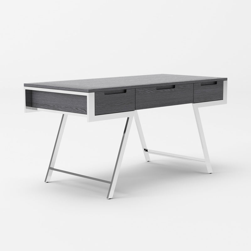 Dessart - Modern Elm Grey Office Desk — view 4