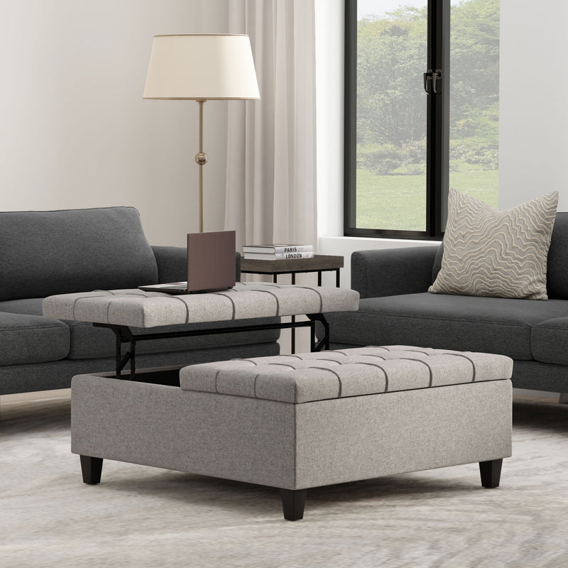 Harrison - Upholstered Coffee Table Storage Ottoman - R&R Furniture Gallery (Fountain Valley, CA)