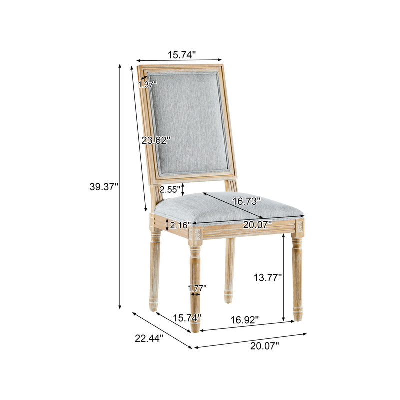 French Country Style Dining Chair With Upholstered Seating And Fluted Legs - R&R Furniture Gallery (Fountain Valley, CA)
