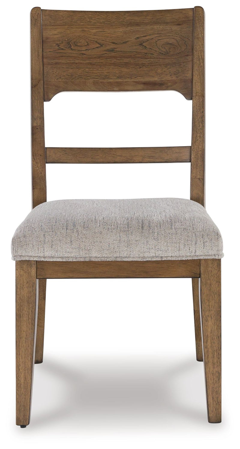 Cabalynn - Dining Uph Side Chair (Set of 2) - Oatmeal / Light Brown - R&R Furniture Gallery (Fountain Valley, CA)