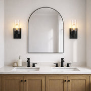 Zephyr - Single Light Sconce - Black / Clear - R&R Furniture Gallery (Fountain Valley, CA)