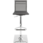 Lumi Source Mirage contemporary adjustable barstool with swivel, bar height (28-30 inches), featuring a sleek modern design.