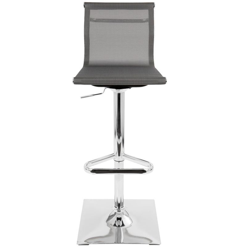 Lumi Source Mirage contemporary adjustable barstool with swivel, bar height (28-30 inches), featuring a sleek modern design.