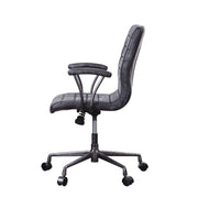 Barack - Office Chair - Vintage Black Top Grain Leather & Aluminum - R&R Furniture Gallery (Fountain Valley, CA)