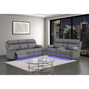 Blanche - Console Reclining Loveseat With LED Lights And Speakers - R&R Furniture Gallery (Fountain Valley, CA)