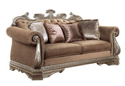 Northville - Loveseat With 4 Pillows - Velvet & Antique Silver - R&R Furniture Gallery (Fountain Valley, CA)