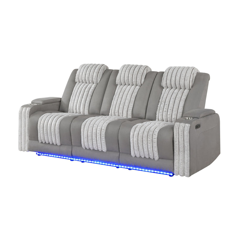 Duran - Power Reclining Sofa With Power Headrest - R&R Furniture Gallery (Fountain Valley, CA)