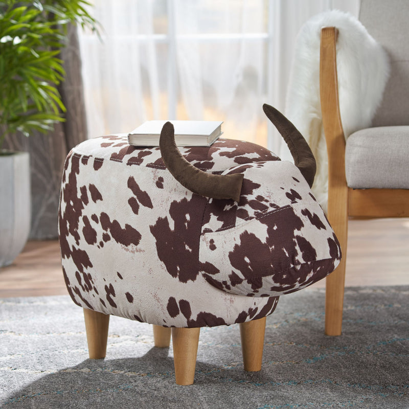 Cow Shaped Ottoman Footstool - R&R Furniture Gallery (Fountain Valley, CA)