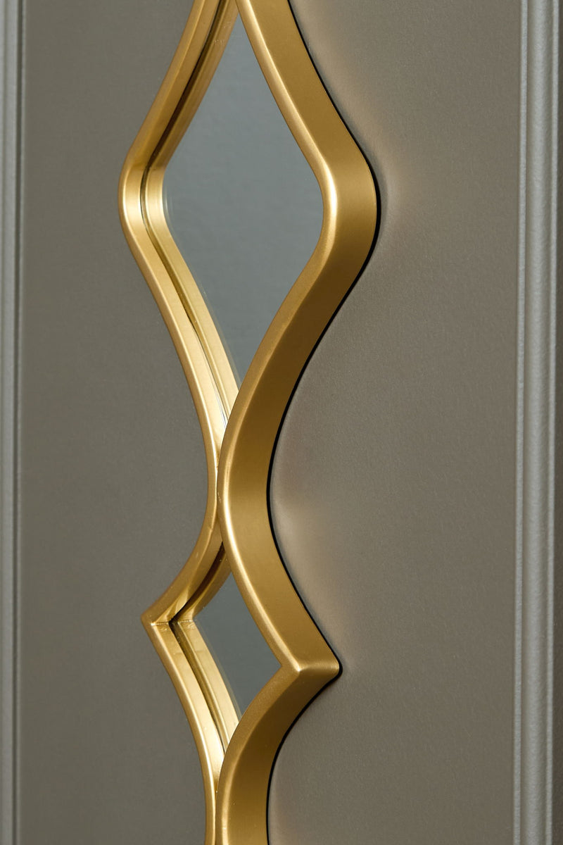 Harriswood - Accent Mirror Set (Set of 2) - Gold Finish - R&R Furniture Gallery (Fountain Valley, CA)