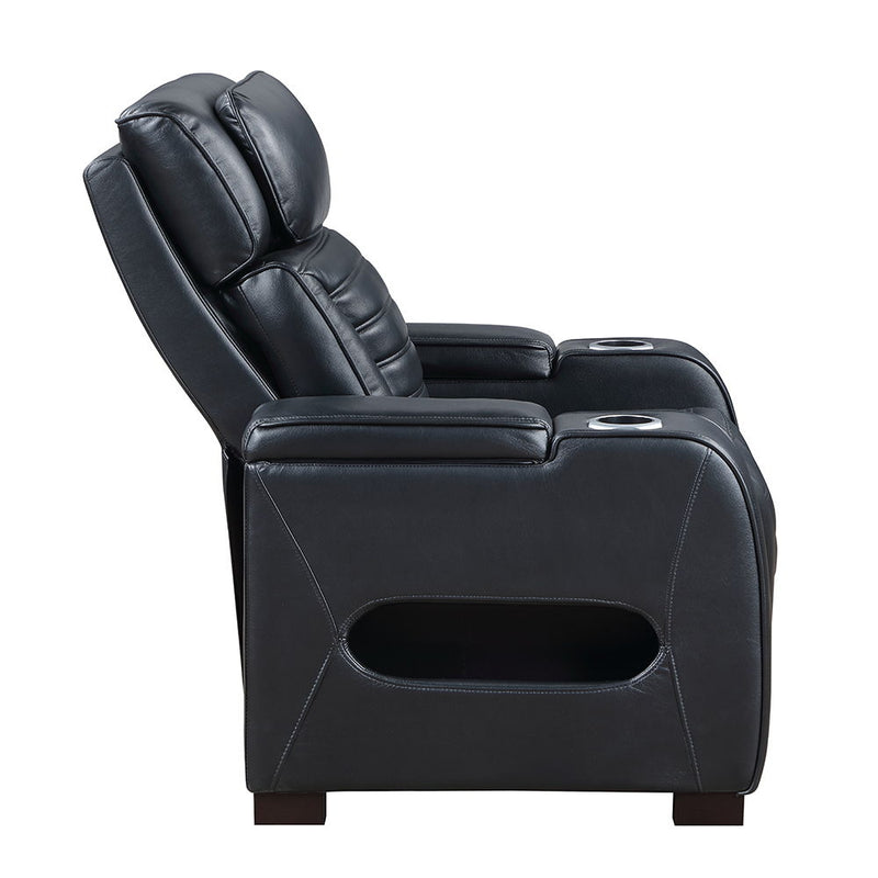 Ephron - Power Motion Recliner With Power Headrest & LED - Black - R&R Furniture Gallery (Fountain Valley, CA)