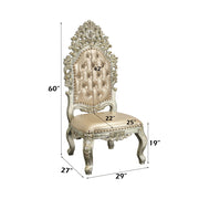 Sorina - Side Chair (Set of 2) - Synthetic Leather & Antique Gold - R&R Furniture Gallery (Fountain Valley, CA)