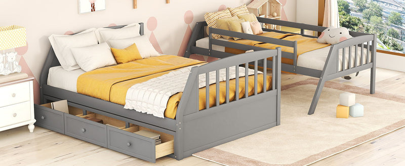 Bunk Bed With Drawers, Ladder And Storage Staircase - R&R Furniture Gallery (Fountain Valley, CA)