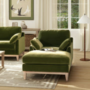 Pasadena - Modern Farmhouse Chaise Lounge Chair - Olive Green - R&R Furniture Gallery (Fountain Valley, CA)