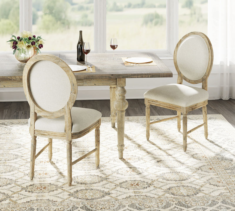 Upholstered Dining Chairs (Set of 2) - Brown - R&R Furniture Gallery (Fountain Valley, CA)
