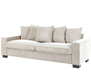 Luxe Sofa With 5 Matching Toss Pillows, Sleek Design, Spacious And Comfortable 3 Seater Couch - R&R Furniture Gallery (Fountain Valley, CA)