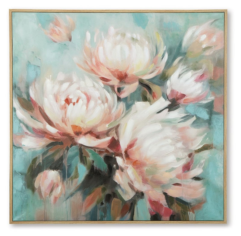 Parryville - Wall Art - Aqua / Pink - R&R Furniture Gallery (Fountain Valley, CA)