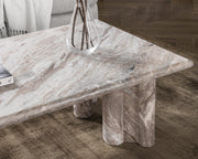 Bowman - Marble Rectangular Coffee Table - Rusty Gray - R&R Furniture Gallery (Fountain Valley, CA)