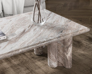 Bowman - Marble Rectangular Coffee Table - Rusty Gray - R&R Furniture Gallery (Fountain Valley, CA)