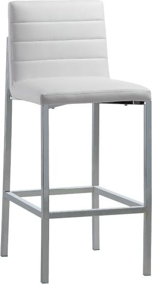 Amalfi Metal Back Counter Stool in White Leather