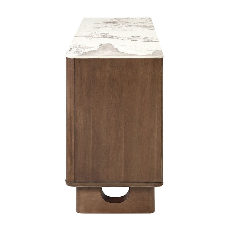 Harvey - Server With Ceramic Top - Walnut - R&R Furniture Gallery (Fountain Valley, CA)