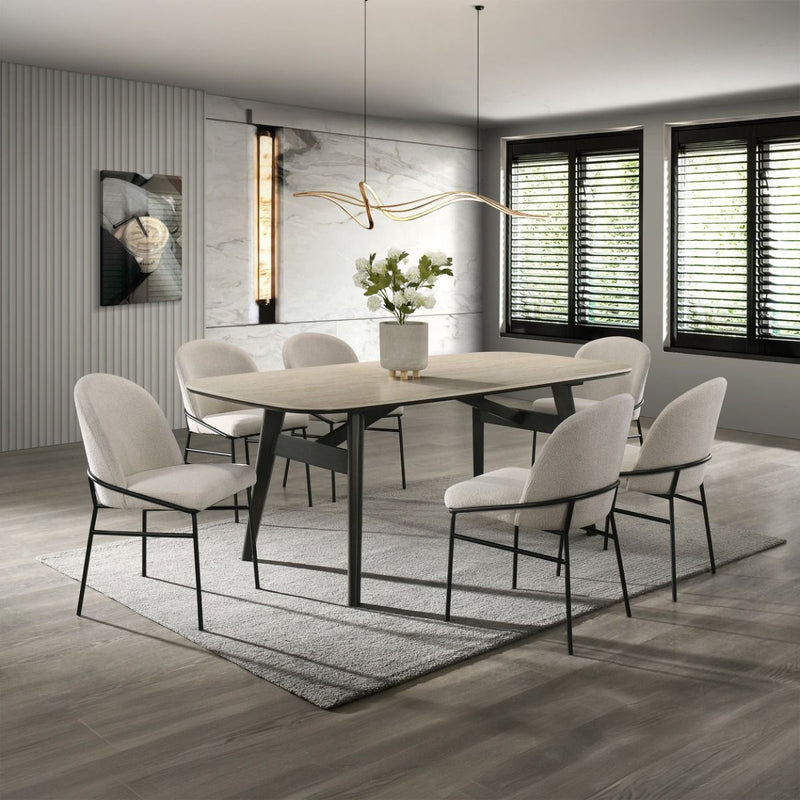 Lark - Side Chair (Set of 2) - White / Black - R&R Furniture Gallery (Fountain Valley, CA)