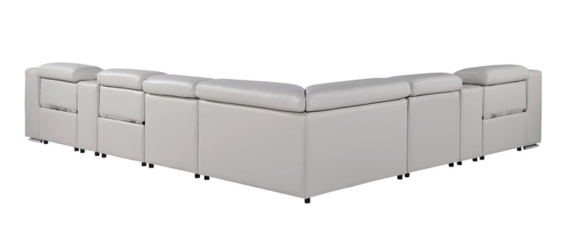 1116 - Power Reclining Italian Leather Sectional - R&R Furniture Gallery (Fountain Valley, CA)