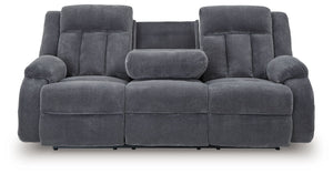 Observation - Reclining Power Sofa With Drop Down Table - Steel - R&R Furniture Gallery (Fountain Valley, CA)