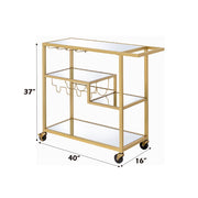 Adamsen - Serving Cart - Mirrored & Champagne - R&R Furniture Gallery (Fountain Valley, CA)