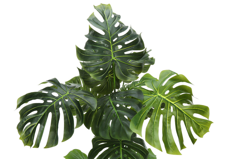 55" Tall, Artificial Plant, Monstera Tree, Indoor, Faux, Fake, Floor, Greenery, Potted, Real Touch, Decorative - Green / Black - R&R Furniture Gallery (Fountain Valley, CA)