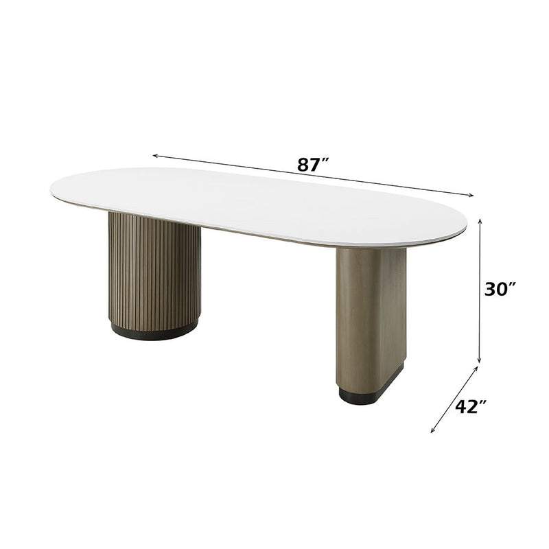 Clayten - Dining Table - Engineered Top & Light Oak - R&R Furniture Gallery (Fountain Valley, CA)