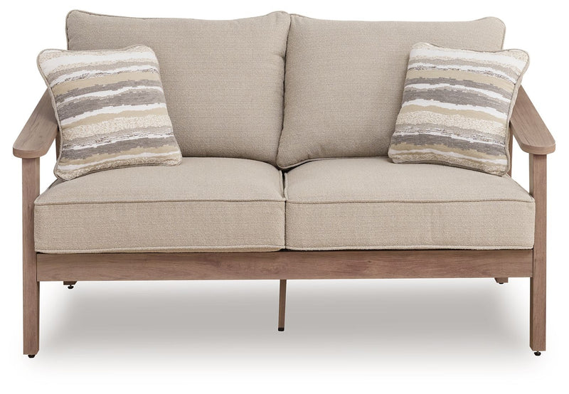 Harmony Headlands - Loveseat With Cushion - Natural / Gray - R&R Furniture Gallery (Fountain Valley, CA)